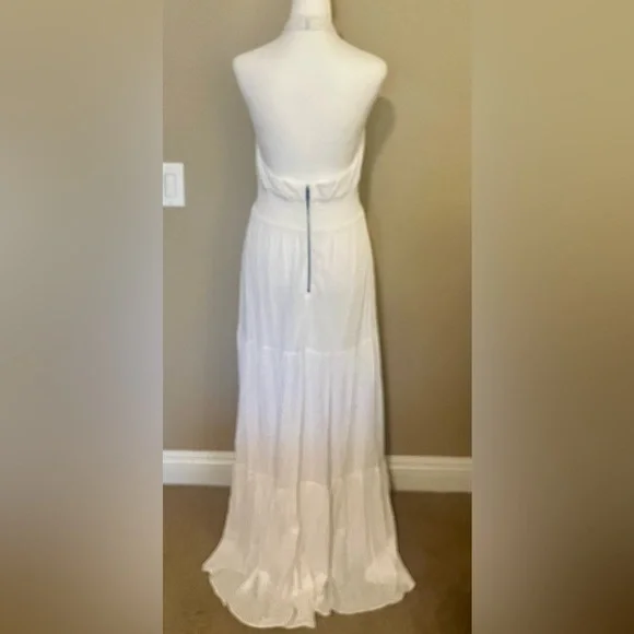 Alice + Olivia Cream Halter Maxi Sundress - Picture 4 of 5